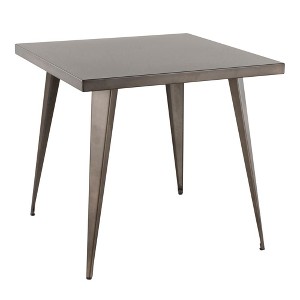 Okak Square Dining Table Kitchen Table Industrial Dining Table in Antique for Dining Room - 1 of 3