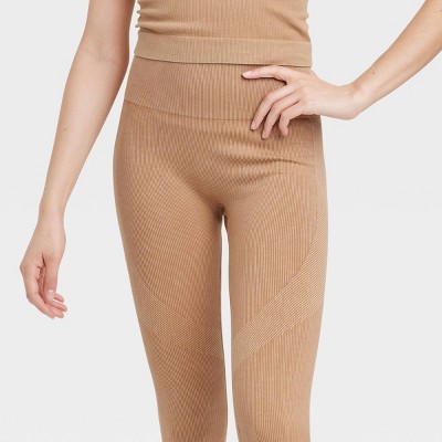 Women's High-Rise Ribbed Seamless 7/8 Leggings - JoyLab™