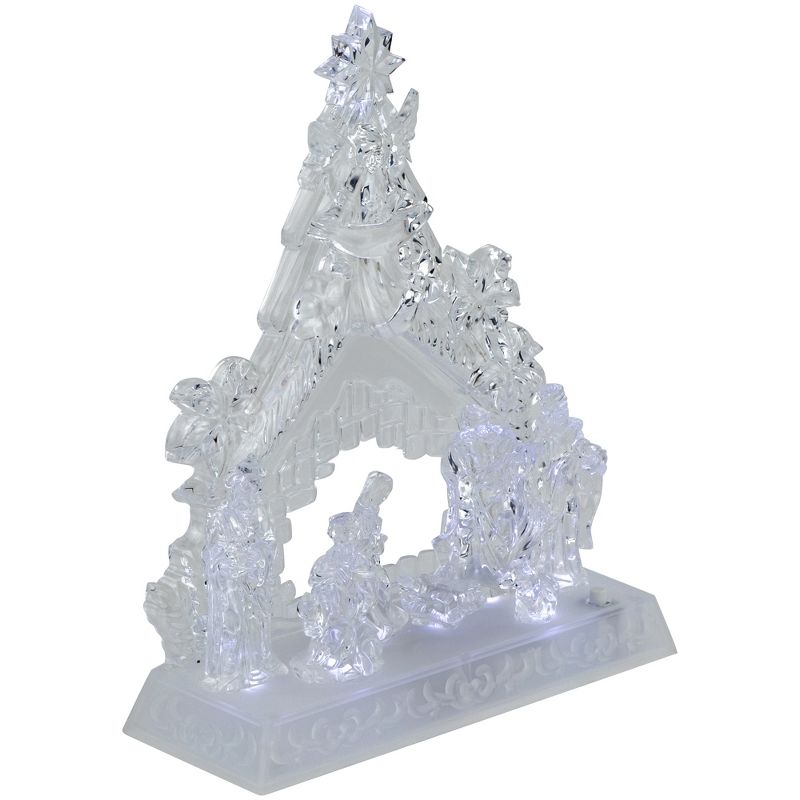 Northlight LED Lighted Nativity Scene in Stable Acrylic Christmas Decoration - 10.75", 4 of 8