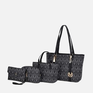 MKF Collection Marimar  M Signature Vegan Leather Women’s Tote – 4 Pcs set Handbag by Mia K - 1 of 4