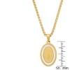 Steeltime Ladies stainless steel and mother of pearl Lady of Guadalupe pendant. Color Options: Silver, Gold - 3 of 4