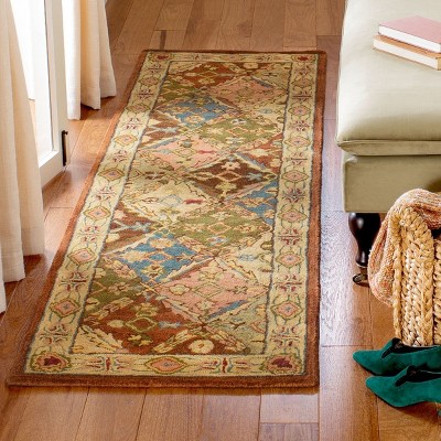 Heritage Beige and Multicolor Hand-Tufted Wool Area Rug