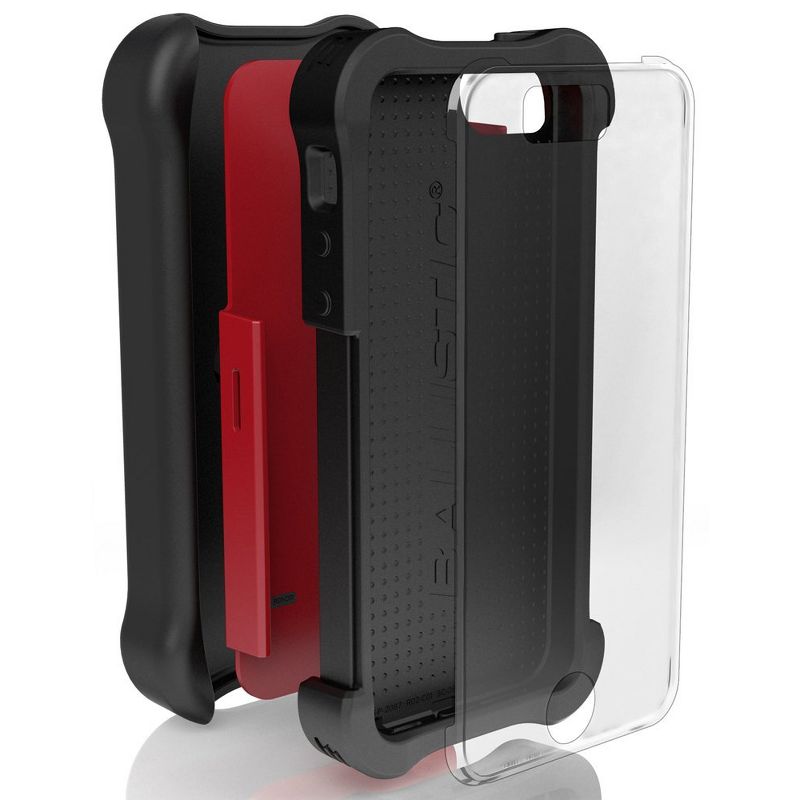 Ballistic Shell Gel MAXX Case for Apple iPhone 5/5S - Black/Red, 3 of 4