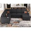 Belffin Chenille L-Shaped 6-Seater Modular Sectional - Convertible Sofa with Hidden Storage & Tool-Free Assembly - 2 of 4