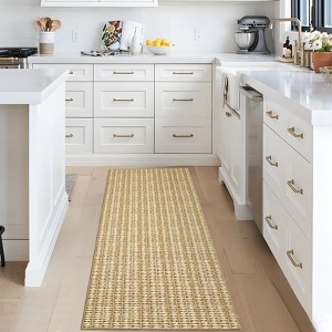 Modern Braided Printed Area Rug Farmhouse Indoor Carpet Low Pile Stain-Resistant Rugs Living Room Bedroom - 1 of 4