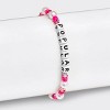 Wicked x Little Words Project Popular Beaded Bracelet - Pink - 2 of 4