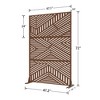Dovelina Modern Metal Outdoor Decorative Screen Patio Partition Freestanding Privacy Screen - 72"x47",Brown - 3 of 4