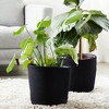 Juvale 2 Pack Decorative Woven Planter Basket with Plastic Liner for Outdoor, Indoor, Floor, Plants, Storage, Black, 10 x 11 In - 2 of 4