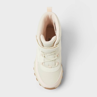 Cat & Jack Kids Faux Fur Hook-And-Loop Ankle Hiker Winter Boots Waterproof