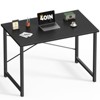 FONTOI Sturdy Office Desk with X-Brace Design Metal Frame Work Table for Bedroom Home Study Writing and Gaming, Black, 42.91"*22.44"*2.28" - 4 of 4