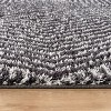 World Rug Gallery Minimal Stripe Geometric Shag Rug – Anthracite Dark Gray – Medium Pile – Cozy & Modern - 3 of 4
