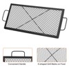 Fire Pit Cooking Grill Grate, X-Marks Fire Pit Grill Cooking Grate, Outdoor Campfire BBQ Grill, Heavy Duty Steel Campfire BBQ Grill - 4 of 4