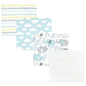 Luvable Friends Hudson Baby Flannel Receiving Blankets 4pk - 1 of 2