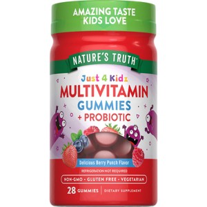 Nature's Truth Kids' Multivitamin + Probiotic Gummy - 28ct - 1 of 4