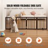 VEVOR Indoor Pet Barrier,24"Heightx80.3"Width, 4-Panel Folding Gate for Pets, Adjustable and Versatile Dog Fence for Both Wide and Slim Openings,Brown - 3 of 4