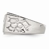 Black Bow Jewelry Stainless Steel And .05 Ctw H-I, I2 Diamond Cross Tapered Ring - 3 of 4
