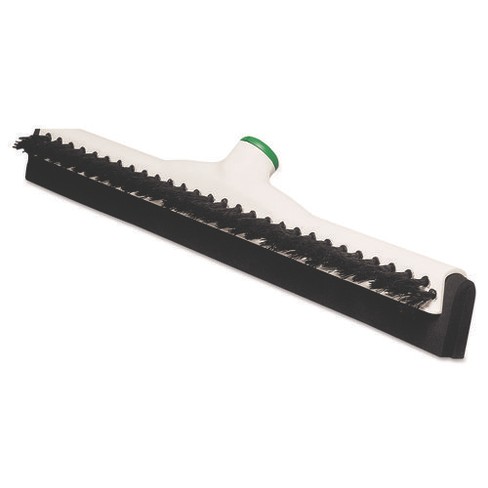 Unger Sanitary Brush with Squeegee, Black Polypropylene Bristles, 18" Brush, Moss Plastic Handle - image 1 of 1