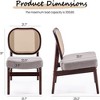 SEVOBAL Accent Chair Upholstered Chair Sturdy Rattan Back Reading Chair Dining Chair for Living Room Bedroom Home Outdoor, Gray, 25.2"*21.7"*31" - 3 of 4