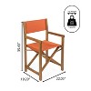 Cukor Classic Vintage Outdoor Acacia Wood Folding Director Chair with Canvas Seat- JONATHAN Y - 3 of 4