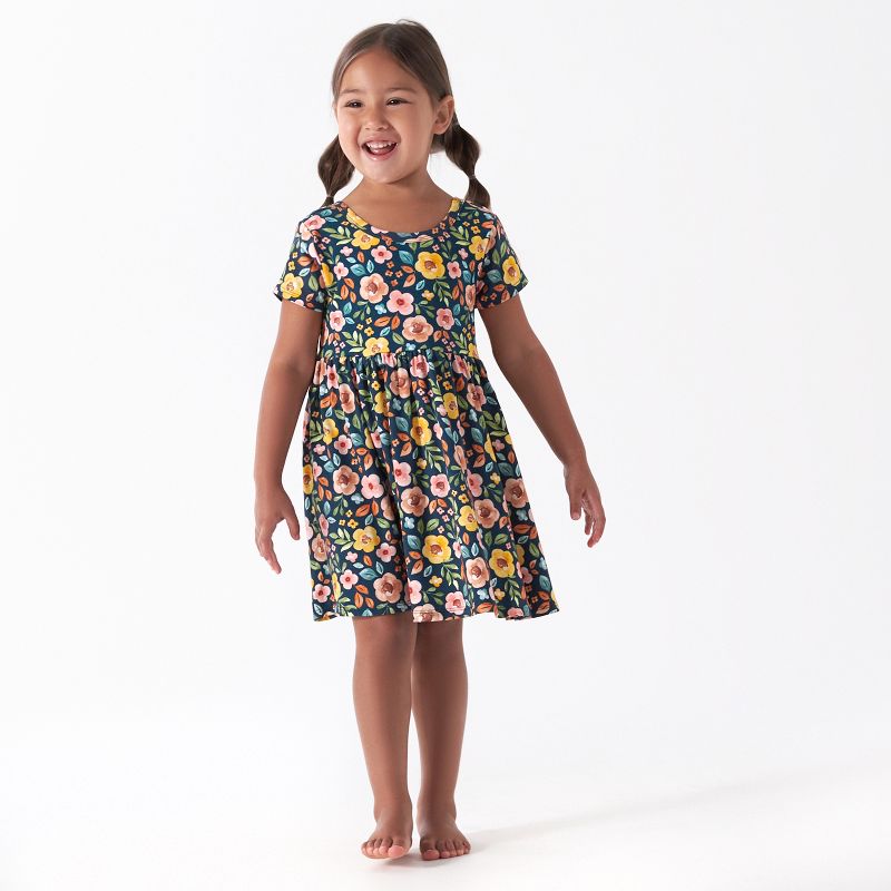 Gerber Toddler Girls' Short Sleeve Twirl Dress, 3 of 13