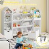 Kids Toy Organizer with Removable Toy Bins & Storage Cubbies, Kids Bookshelf - 3 of 4