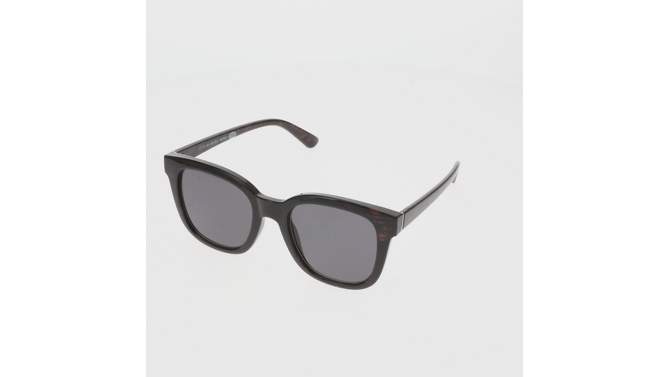 Women&#39;s Shiny Plastic Square Sunglasses - Universal Thread&#8482; Black, 2 of 4, play video