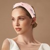 Unique Bargains Women's Elegant Heart Faux Diamond Wide Hairband 6.89"x5.51" 1 Pc - 2 of 3