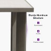 PURPLE LEAF Dining Set Patio Metal Table and Wicker Rattan Chairs for Outside Porch Garden Kitchen Modern Outdoor Furniture Sets - 3 of 4