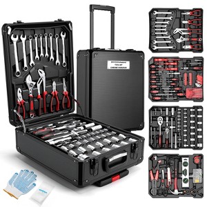 SUGIFT 399-Piece Professional Tool Set with Rolling Toolbox and Removable Trays - 1 of 4