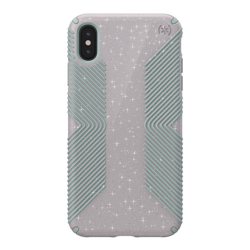 Speck Apple iPhone XS Max Presidio Grip + Glitter Case -Whitestone Gray (with Blue Glitter) was $39.99 now $19.99 (50.0% off)