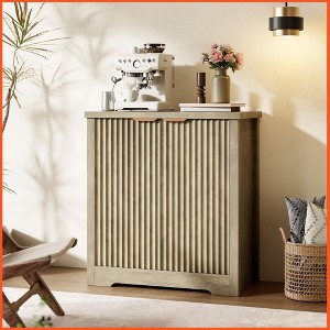 Fluted Buffet Sideboard Cabinet with Storage,2 Doors & Adjustable Shelf,Handle,Spacious Tabletop - 1 of 4