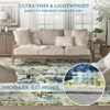 Soft Modern Abstract Low Pile Washable Area Rug Indoor with Non-Slip Backing - 3 of 4