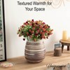 Uniquewise Farmhouse Ceramic Vase Rustic Vintage Decorative Pottery for Living Room Dining or Bedside Table Shelves - 3 of 4