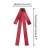 INSPIRE CHIC Women's Ribbon Bowknot Pre-Tied Pin Brooch Ties with Black Rhinestone - 2 of 4