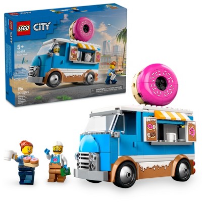 LEGO City Donut Truck Building Toy, Mobile Donut Stand 60452