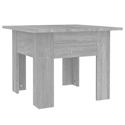vidaXL Gray Sonoma Coffee Table - Modern Design, Engineered Wood Construction, Easy Maintenance, Stable - Square, 21.7"x21.7"x16.5" Size