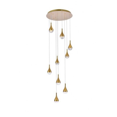 Elegant Lighting Amherst 9 - Light Chandelier in  Satin Gold
