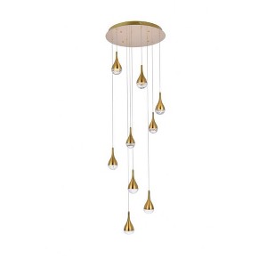 Elegant Lighting Amherst 9 - Light Chandelier in  Satin Gold - 1 of 4