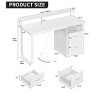 47/55 Inch Home Office Desk with File Drawer And LED Lights Computer Desk With Power Outlets And USB Outlets For Study Room - 2 of 4