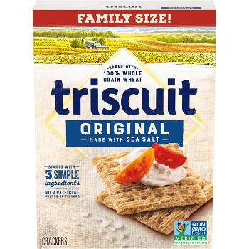 Triscuit Original Whole Grain Wheat Vegan Crackers Family Size - 12.5oz