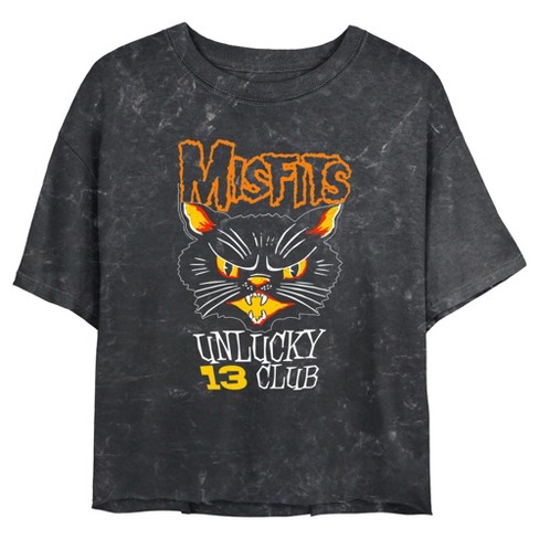 Juniors Womens Misfits Unlucky 13 Club Cat T-Shirt - image 1 of 4