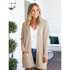 Imily Bela Women's Long-Sleeve Cardigan Sweater, Long Solid Color Knit Casual Jacket with Pockets - 3 of 4