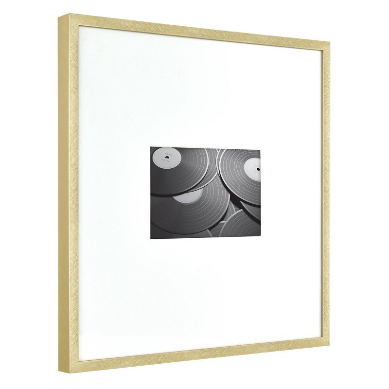 12.9&#34; x 12.9&#34; Matted to 4&#34; x 6&#34; Thin Metal Gallery Frame Brass - Threshold&#8482;, 3 of 14