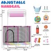 Hooseng 60" Oval Trampoline for Kids, 5 FT Indoor & Outdoor Toddler Trampoline with Safety Enclosure, Adjustable Gymnastics Bar, Swing & Toys - 4 of 4
