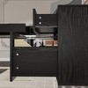 FUFU&GAGA Modern L - Shaped Black Office Desk with Multiple Drawers - Stylish and Functional Workspace Solution - 4 of 4
