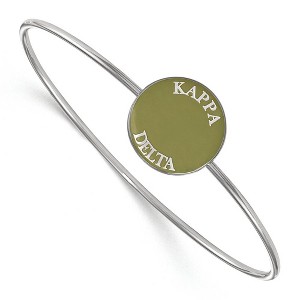 Black Bow Jewelry Sterling Silver Kappa Delta Greek Life Bangle Bracelet 8 Inch - 1 of 3