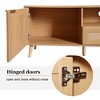 Grungis 2 Drawers TV Stand with 2 Shelves for TVs Up to 85 Inch,Console Table with Solid Wood Legs for Bedroom,Living Room - 4 of 4