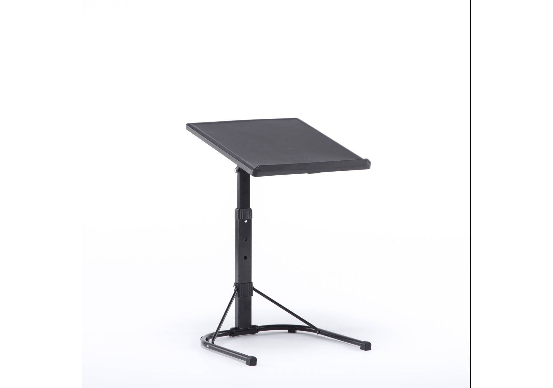 Peakform Adjustable Height Folding Tray Table Black
