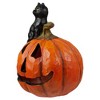 Northlight 10" LED Lighted Jack-O-Lantern and Black Cat Tabletop Halloween Figure - image 4 of 4