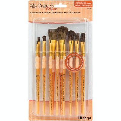 Crafter's Choice Natural Hair Brush Value Set-15/Pkg